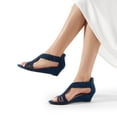 thumbnail image 7 of DREAM PAIRS Womens Open Toe Espadrilles Dressy Platform Sandals Slip on Elastic Ankle Strap Wedges Sandals, 7 of 7