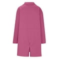 thumbnail image 5 of Womens Trench Coat Mid Length Wool Long Sleeve Lapel Collar Cardigan Winter Warm Solid Color Coats with Pockets (Pink L), 5 of 6