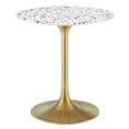 thumbnail image 2 of Modway Lippa 28" Round Terrazzo Dining Table in Gold White, 2 of 7