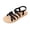 Black, variant on Women's Wedge Sandals Summer Strappy Criss Cross Espadrille Platform Casual Comfortable Daily Beach Shoes