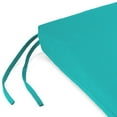 thumbnail image 5 of Jordan Manufacturing Sunbrella 17" x 19" Canvas Aruba Turquoise Solid Rectangular Outdoor Chair Pad Seat Cushion with Ties (2 Pack), 5 of 9