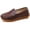 Brown, variant on Kids Girls Boys Slip-on Loafers Oxford PU Leather Flats Shoes(Toddler/Little Kid)