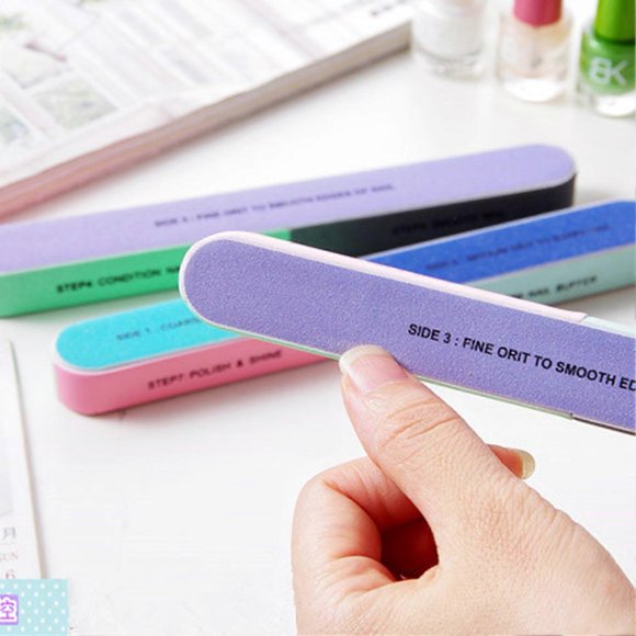 6PCS Nail Polishing Files Exfoliating Block Files Nail Manicure for Remove Acryclic Shape