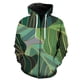thumbnail image 1 of Sudadera con capucha y cremallera para hombre, diseño de hojas de plantas tropicales, unisex, divertida, informal, de manga larga, estilo Harajuku, con estampado 3D, 1 of 6