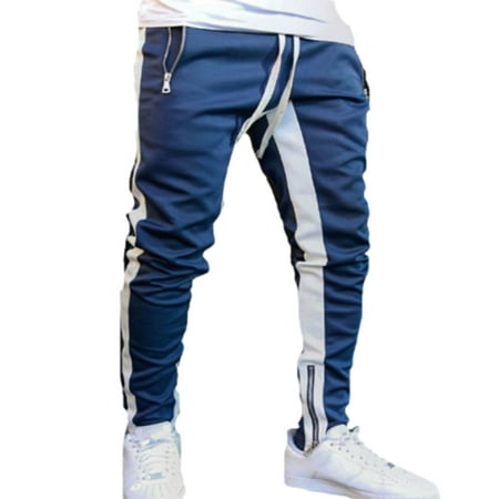 

BESTHUA Sports Trousers Zipper Fashionable Men Casual Pants