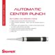 thumbnail image 2 of Punzón central automático Starrett 18AA de acero endurecido, 100 mm, 2 of 8
