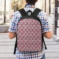 thumbnail image 5 of Disketp Hearts And Lines School Backpack, Lightweight Basic Middle School Bookbags 17 Inch Casual Daypack for Student College, Travel or Outdoor, 5 of 6