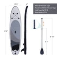 thumbnail image 4 of 10'6" Inflatable Paddle Board for Adults, Hybrid SUP Board Set with Pump, Black, 4 of 9