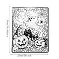thumbnail image 3 of Byndra Halloween DIY Coloring Blanket, Large Throw Blanket with Spooky Ghost Pumpkin Pattern and Classic Style, Art Activity for Kids, Adults, Home, Party, Sleepover, Gift, 3 of 6