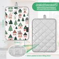 thumbnail image 6 of Yayeee Pot Holders Kitchen Heat Resistant with Pocket 7"x9.8" Cotton Oven Cooking Hot Pads, Orange Christmas House, 6 of 7