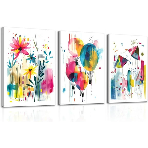 Hieng Boho Kids Wall Art Pink Mermaid Seashell Palm Tree Canvas Print Nursery Wall Decor Boho Tropical Mermaid Vibes Canvas Print Poster for Baby Girls Toddler Kids Bedroom(Only canvas)