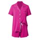 thumbnail image 3 of MKLEKYY Conjunto De Pijama De Mujer Con Pantalones Cortos Y Mangas Cortas, Con Botones, Para Dormir, Suave, Para El Hogar, 3 of 4