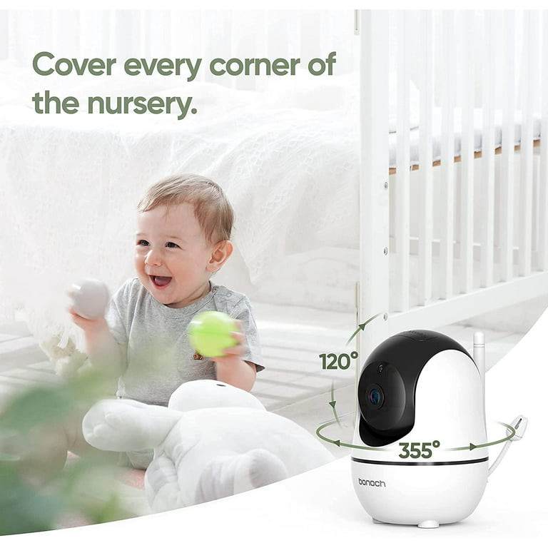 Bonoch Video Baby Monitor with Camera and Audio, Baby Camera Monitor, Night  Vision