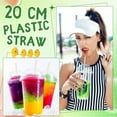 thumbnail image 7 of 1000 Pcs Disposable Drinking Plastic Straws Bulk, 0.24'' Diameter and 7.87" Long Plastic Long Disposable Drinking Straws (Transparent), 7 of 7