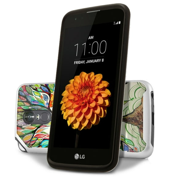 LG Stylo 3 Case, 2-Piece Style Hybrid Shockproof Hard Case Cover with Hybird Shockproof-Lucky Tree