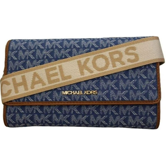 Michael Kors Womens Jet Set Travel Multifunction Phone Crossbody Bag 35F2GTTC3J-405 (Denim)