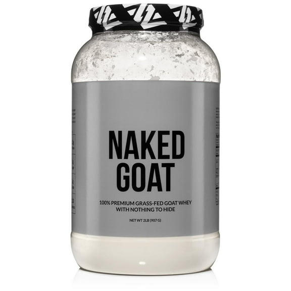 NAKED Goat - Pasture Fed Goat Whey Protein Powder from Small-Herd Wisconsin Dairies, 2Lb Bulk, GMO Free, Soy Free. Easy to Digest - All Natural - 23 Grams of Protein - 30 Servings