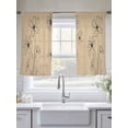 thumbnail image 5 of Black Khaki Sheer Curtains 45 Inch Length 2 Panels Set - Light Filtering Window Treatments, Spring Flora Rod Pocket Semi Curtains for Living Room/Bedroom/Kitchen Décor, 104"W x 45"L, 5 of 7
