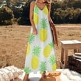thumbnail image 2 of Lunarable Pineapple Sleeveless Dress Women's Luxury Party Dress Birthday Dresses for Women, 2 of 7