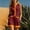 Red, variant on Elvqul Shorts for Women with Pockets Rompers Wide Leg Sleeveless Holiday Summer Beach Solid Womens Shorts Loose
