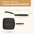 thumbnail image 2 of Farberware TrueCook 11" Nonstick Square Griddle, Dishwasher and Oven Safe, Black, 2 of 12