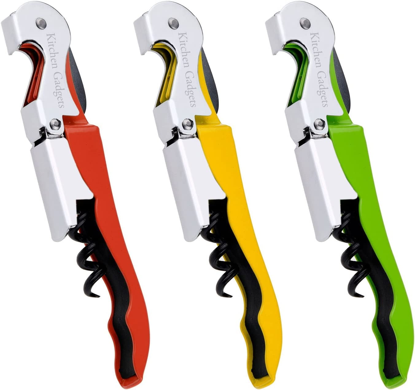 Wine Opener Waiters Corkscrew by 3 Pack 3in1 Multitool Double