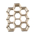 thumbnail image 3 of MAGIDEAL Honeycomb Shape Shelf 9 Storage Panes Wooden Storage Rack for Figures Plants 55cmx45cmx15cm, 3 of 8
