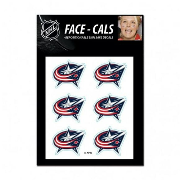 Wincraft 1493449871 NHL Columbus Blue Jackets Tattoo Face Cals