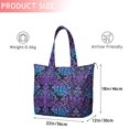 thumbnail image 4 of Purple and Blue Damask Pattern Travel Tote Bags for Women Carry On,Large Weekender Bags for Women Travel,Multi Functional Duffle Bag for Work,Shopping,Sports, 4 of 5