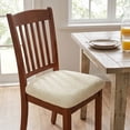 thumbnail image 4 of Velvet Stretch Dining Chair Seat Covers Thick Soft Elastic Chair Cushion Slipcover for Kitchen Dining Room Curved Seat Protector Washable, 4 of 6