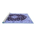 thumbnail image 2 of Ahgly Company Machine Washable Indoor Rectangle Medallion Blue Traditional Area Rugs, 7' x 10', 2 of 4