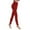 Red, variant on BLVB Womens High Waist Yoga Pants Cutout Ripped Gym Tights Stretch Workout Running Yoga Skinny Leggings