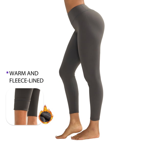 RUNNING GIRL Women's Fleece Lined Leggings High Waisted Tummy Control Yoga Pants Warm Thermal Workout Leggings Soft Stretch Winter Athletic Tights