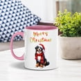 thumbnail image 2 of Merry Christmas Bernese Mountain Dog Enjoys Woofmas Winter Xmas Holiday 11oz Accent Two-tone Mug Berner Lover Gifts Coffee Tea Cup - 02022, 2 of 5