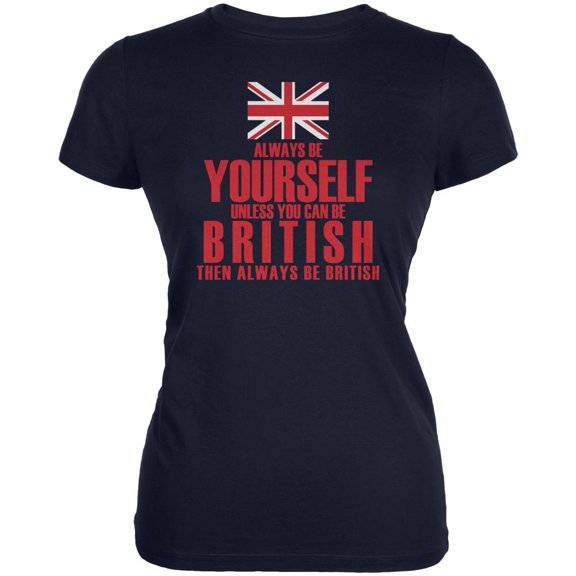 Always Be Yourself British Juniors Soft T Shirt Navy 2XL