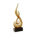 thumbnail image 3 of Estatua abstracta de fuego, adorno de mesa, coleccionable, regalo de inauguración de la casa, escultura artística Oro, 3 of 9