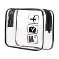 thumbnail image 1 of 3 Bolsas De Maquillaje Transparentes Para Artículos Esenciales, Viajes, Baño, Color Negro, 1 of 8