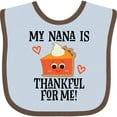 thumbnail image 3 of Inktastic Thanksgiving Nana Thankful for Me Boys or Girls Baby Bib, 3 of 4