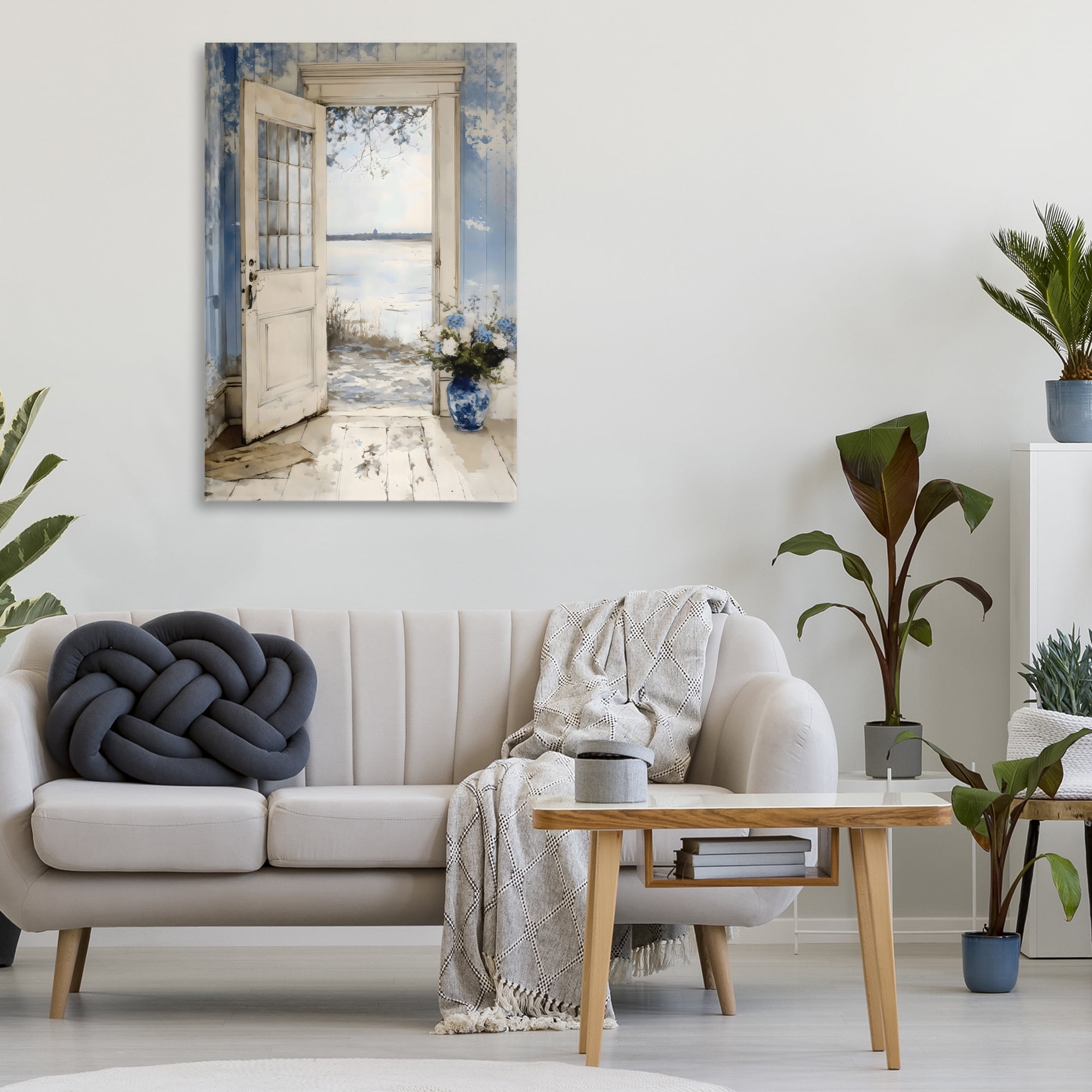 Stupell Industries Blue Country Cottage Doorway Canvas Wall Art, design by LSR Design Studio