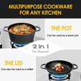 thumbnail image 4 of 2-in-1 Pre-Seasoned Cast Iron Dutch Oven Pot with Skillet Lid Cooking Pan, Cast Iron Skillet Cookware Pan Set with Dual Handles Indoor Outdoor for Bread, Frying, Baking, Camping, 7QT, 4 of 7