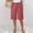 Red, variant on Women Lightweigh Shorts Drawstring Pull-on Wide Leg Straight Casual Short Pants Bermuda Shorts For Women Knee Length Wide Leg Summer Short Summer Beach Vacation Outfit Army Green L