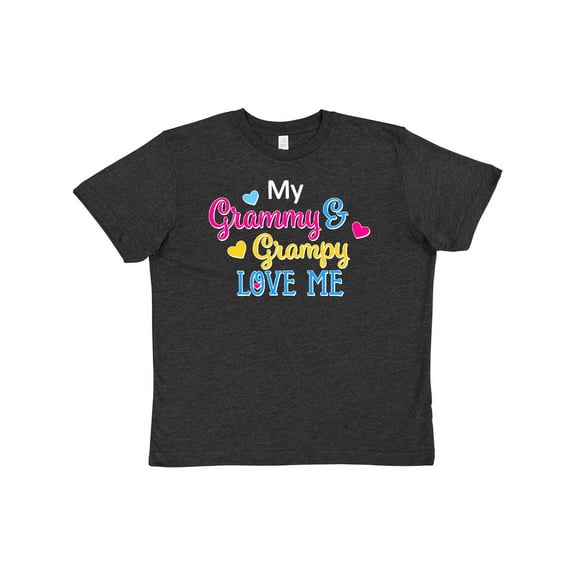 Inktastic My Grammy and Grampy Love Me with Hearts Youth T-Shirt