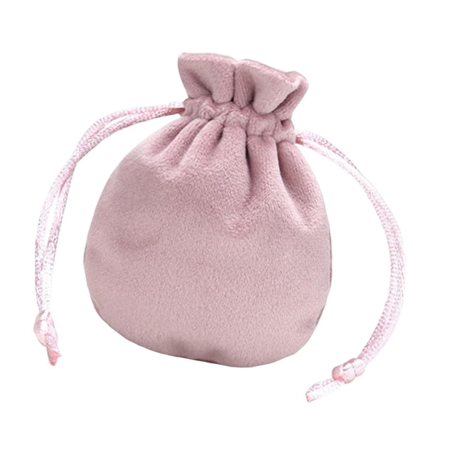 Bolsa con cordón para guardar joyas, bolsa de terciopelo para regalo de San Valentín Rosa claro 75x95cm