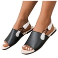 thumbnail image 2 of MKLEKYY Sandalias Cómodas de Verano para Mujer, Con Cabeza Redonda, Una Palabra, Colocación de Color, Suela Gruesa, Moda, Conjunto de Pie, Sandalias Romanas de Talla Grande, 2 of 4
