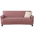 thumbnail image 2 of Great Bay Home Stretch Printed Washable Sofa Slipcover  (Sofa, Burgundy), 2 of 5