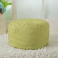thumbnail image 2 of Unstuffed Faux Leather Pouf Cover, 16.5”x12.5" Handmade Footstool Ottoman Storage Solution, Floor Footrest Cushion, Foot Rest with Storage for Living Room, Bedroom Cover, 2 of 5