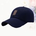 thumbnail image 4 of 1 gorra de béisbol moderna para exteriores, transpirable, deportiva, clásica, con visera para hombre (azul oscuro)., 4 of 6
