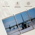 thumbnail image 6 of Elephant Stock C130 Aircraft In Antarctica Wall Art - Horizontal Multi Panel Canvas - Mancave Wall Decor - Military Multi Panel - Gray And Blue Decor - 62" x 30", 6 of 8