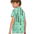 thumbnail image 5 of Abcomgle Kids Uniform Shirts for Boys Short Sleeve Pique Polo Shirts Button Closure Striped School Uniform Comfortable Collared Dress Shirts for Boys, 5 of 6