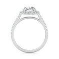 thumbnail image 5 of Ayanna - Moissanite Pear Shape Halo Lab Diamond Engagement Ring with Sidestones, 5 of 5
